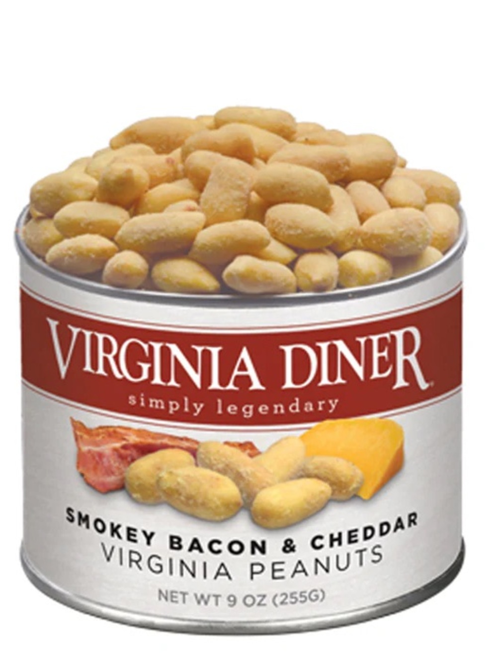 9 oz can Smokey Bacon & Cheddar Virginia Peanuts